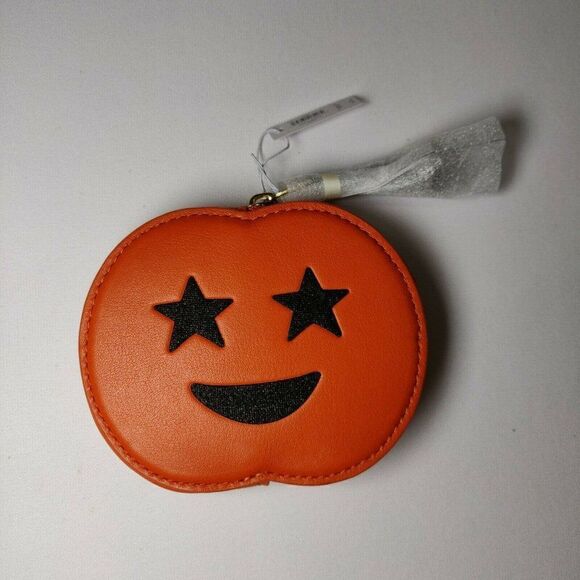 NWT Coach 4160 Halloween Jack O Lantern Coin Case Pumpkin - Picture 1 of 2